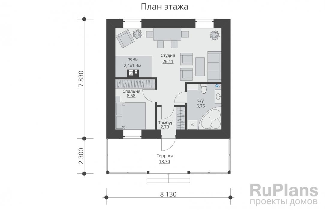 Дизайн квартиры студии 40 кв м – фото нескольких квартир